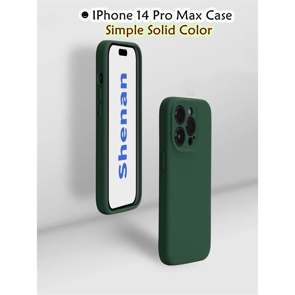 For IPhone 14 Pro Max Cover Drop and wear resistant Silicone Full Case Classic Simple Solid Color Phone Case Cover