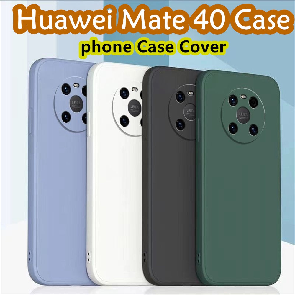 For Huawei Mate 40 Cover Drop and wear resistant Silicone Full Case Classic Simple Solid Color Phone Case Cover