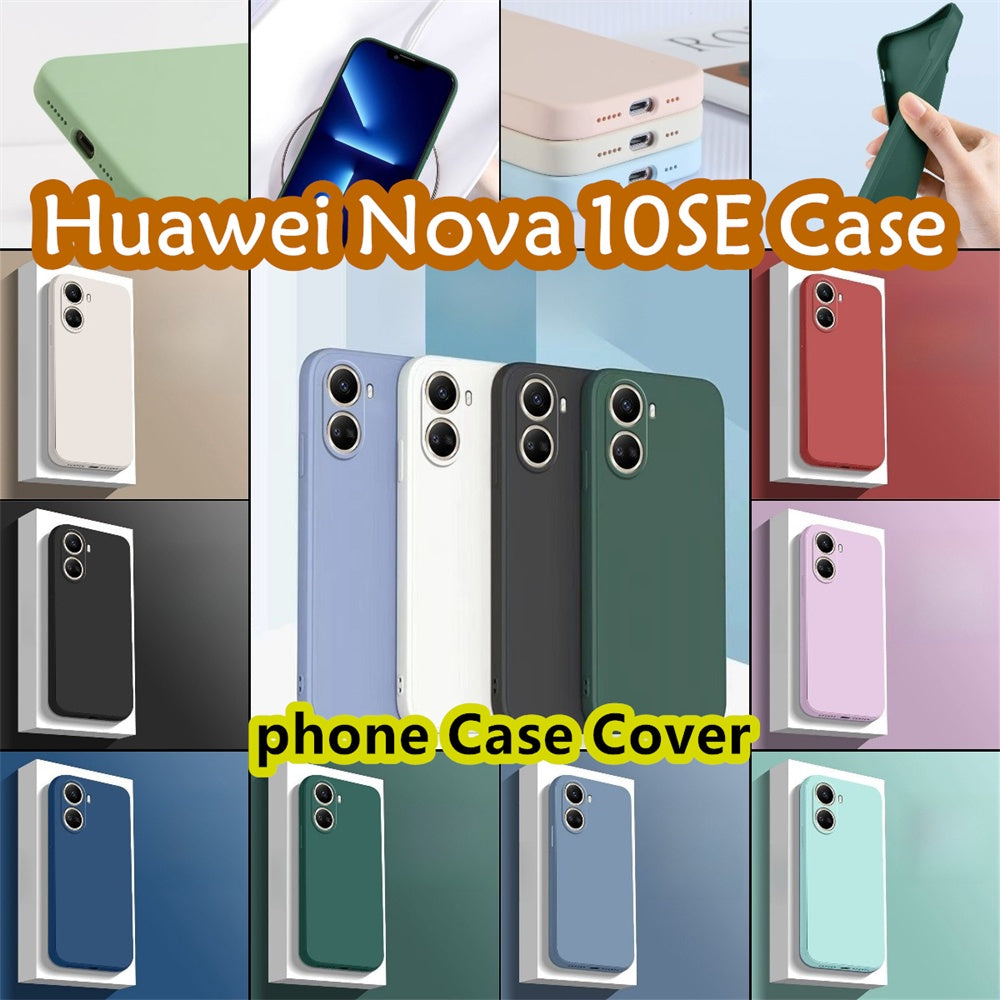 For Huawei Nova 10SE Cover Drop and wear resistant Silicone Full Case Classic Simple Solid Color Phone Case Cover