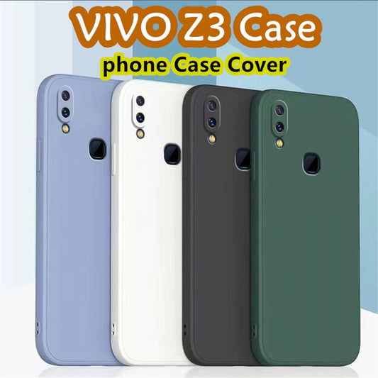 For VIVO Z3 Cover Drop and wear resistant Silicone Full Case Classic Simple Solid Color Phone Case Cover