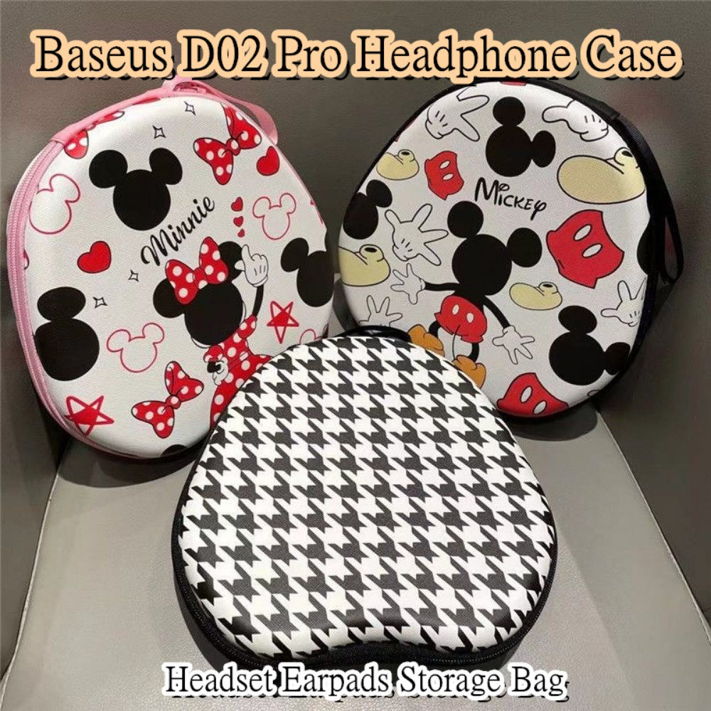 For Baseus D02 Pro Headphone Case Cartoon Creative Patterns Headset Earpads Storage Bag Casing Box