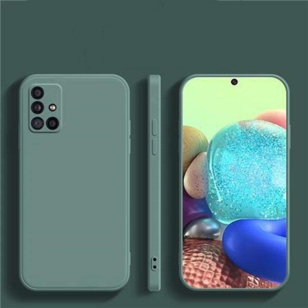 For Samsung Galaxy A51 Cover Drop and wear resistant Silicone Full Case Classic Simple Solid Color Phone Case Cover