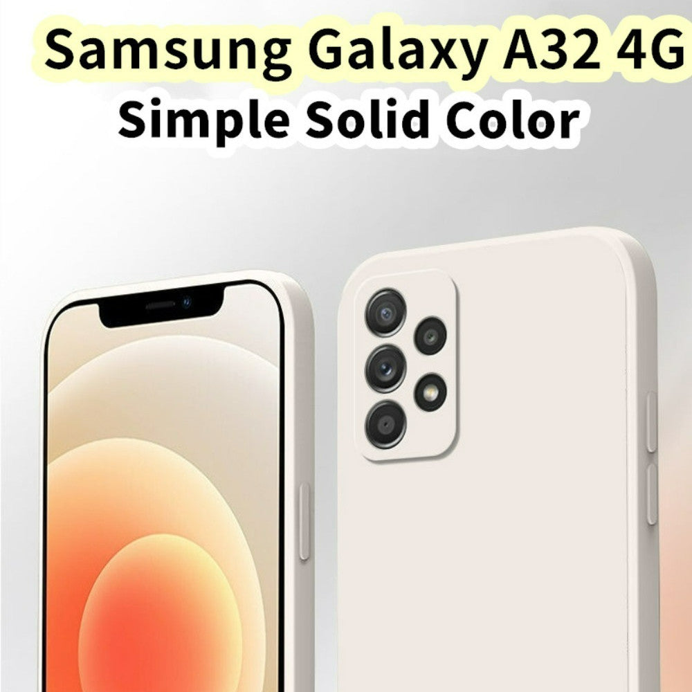 For Samsung Galaxy A32 4G Cover Drop and wear resistant Silicone Full Case Classic Simple Solid Color Phone Case Cover