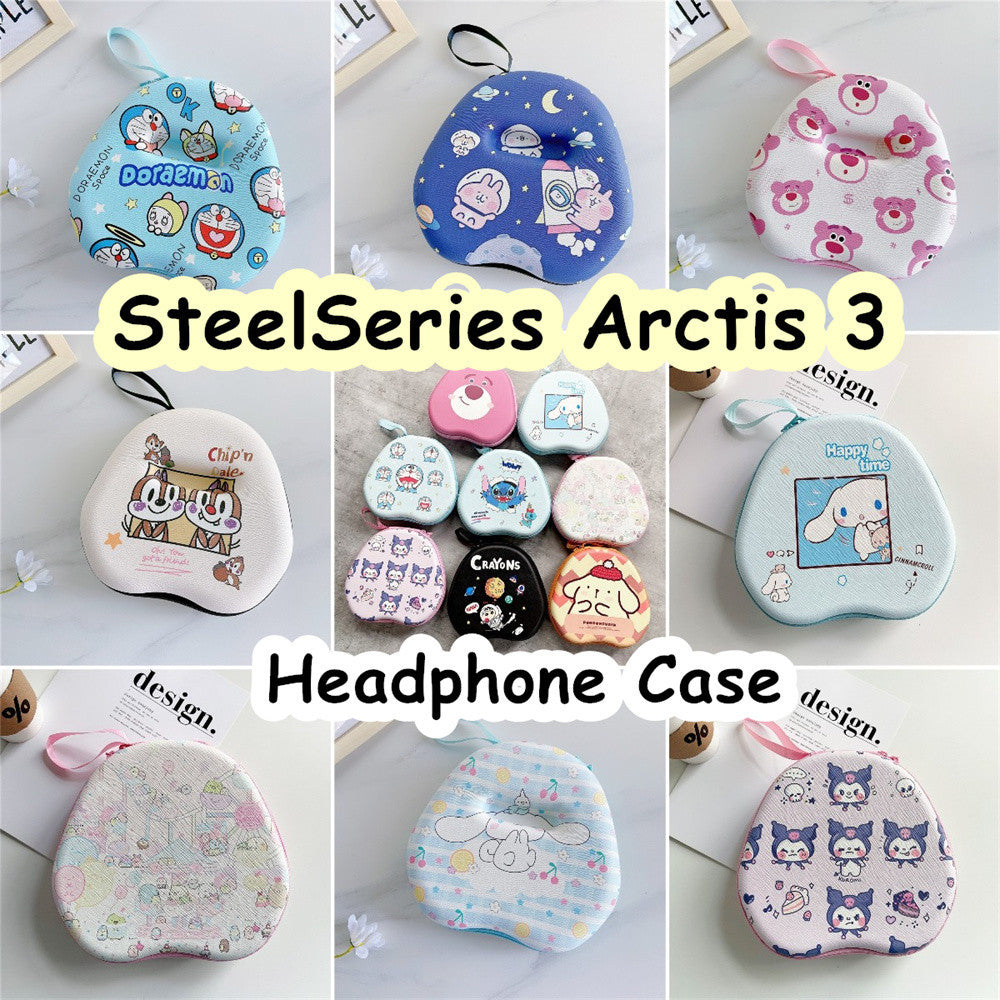 For SteelSeries Arctis 3 Headphone Case Cartoon Creative Patterns Headset Earpads Storage Bag Casing Box