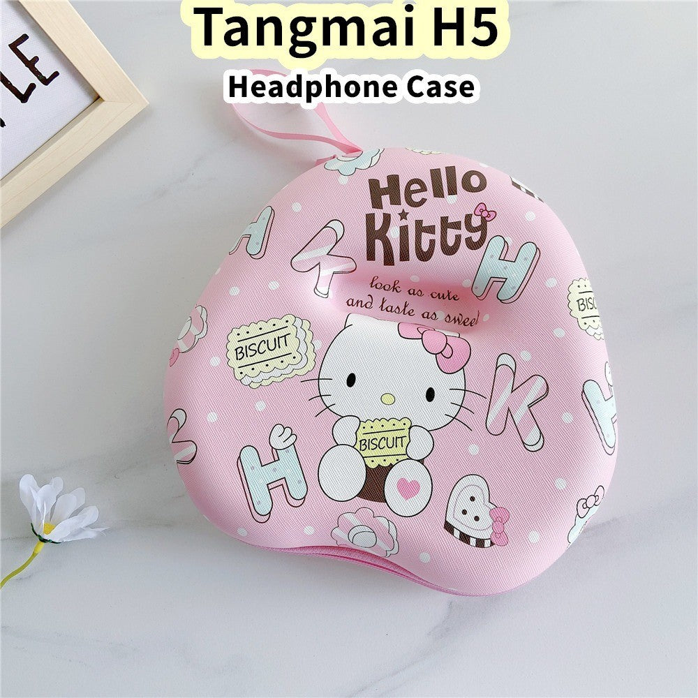 For Tangmai H5 Headphone Case Cartoon Creative Patterns Headset Earpads Storage Bag Casing Box