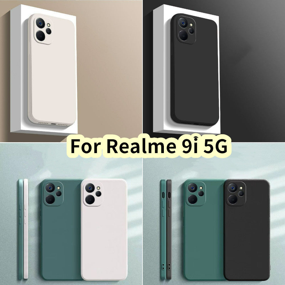 For Realme 9i 5G Cover Drop and wear resistant Silicone Full Case Classic Simple Solid Color Phone Case Cover