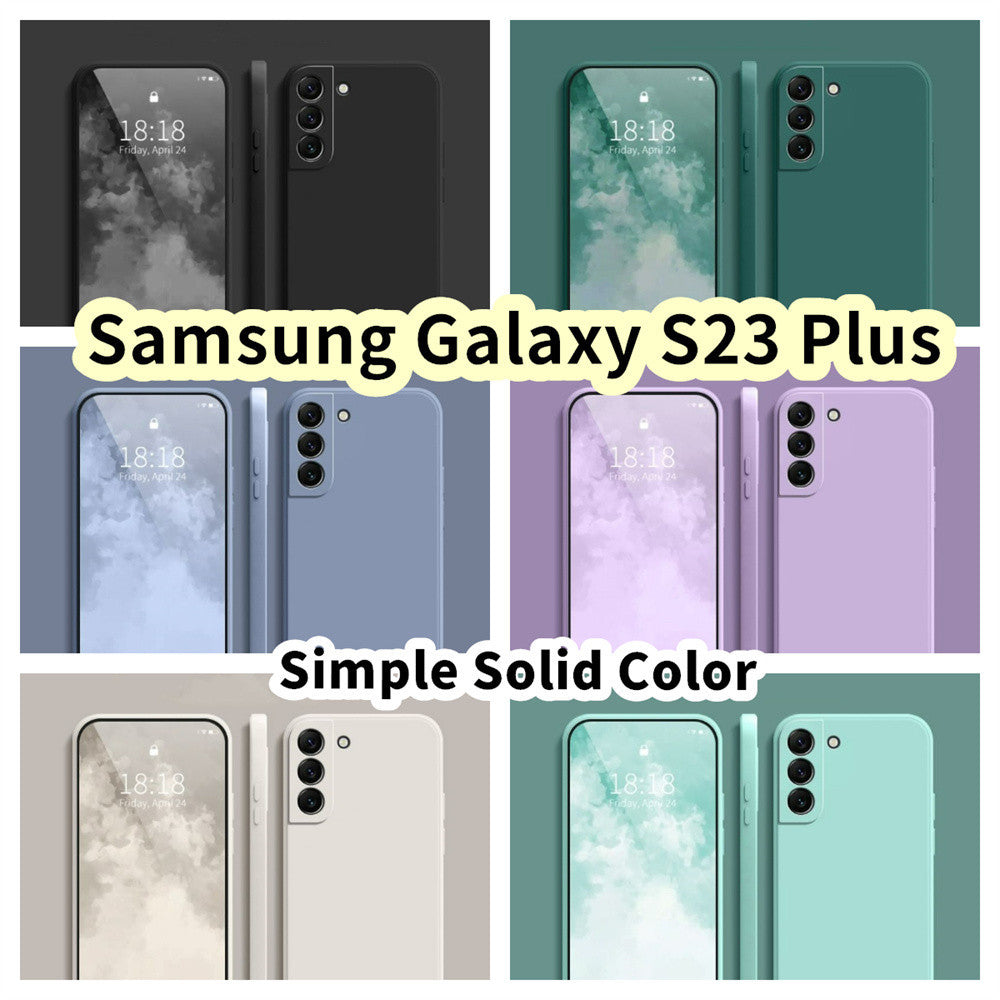For Samsung Galaxy S23 Plus Cover Drop and wear resistant Silicone Full Case Classic Simple Solid Color Phone Case Cover