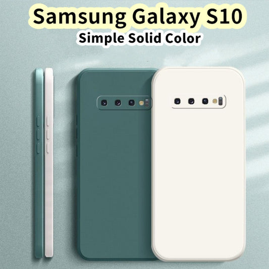 For Samsung Galaxy S10 Cover Drop and wear resistant Silicone Full Case Classic Simple Solid Color Phone Case Cover