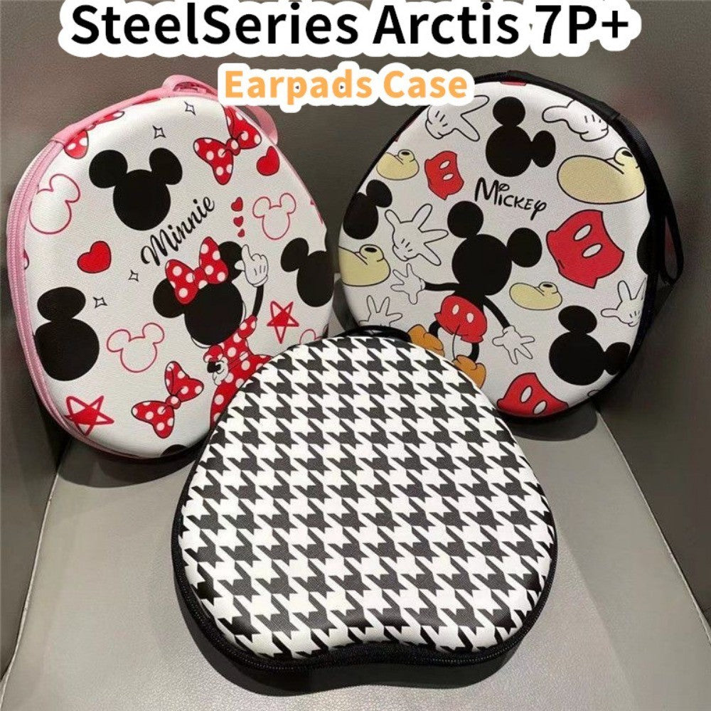 For SteelSeries Arctis 7P+ Headphone Case Cartoon Creative Patterns Headset Earpads Storage Bag Casing Box