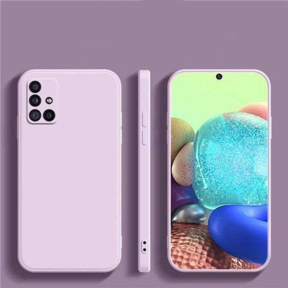 For Samsung Galaxy A51 Cover Drop and wear resistant Silicone Full Case Classic Simple Solid Color Phone Case Cover