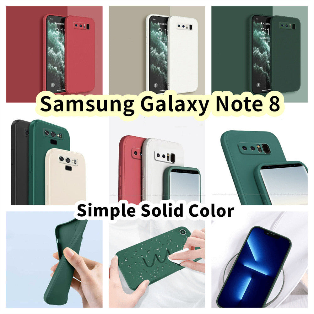 For Samsung Galaxy Note 8 Cover Drop and wear resistant Silicone Full Case Classic Simple Solid Color Phone Case Cover