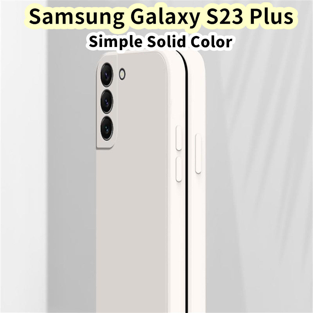 For Samsung Galaxy S23 Plus Cover Drop and wear resistant Silicone Full Case Classic Simple Solid Color Phone Case Cover