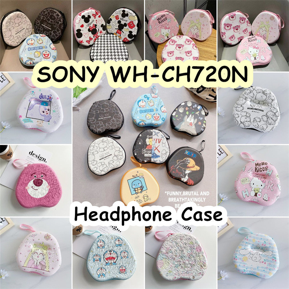 For SONY WH-CH720N Headphone Case Cartoon Creative Patterns Headset Earpads Storage Bag Casing Box