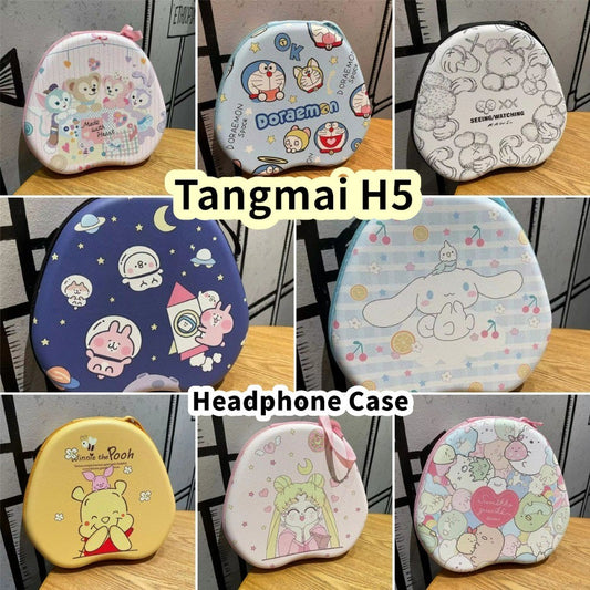 For Tangmai H5 Headphone Case Cartoon Creative Patterns Headset Earpads Storage Bag Casing Box