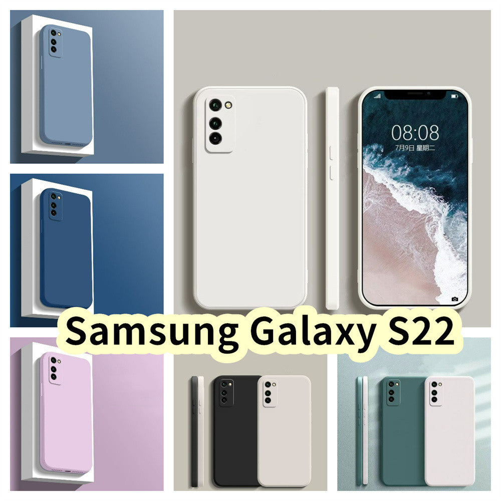 For Samsung Galaxy S22 Cover Drop and wear resistant Silicone Full Case Classic Simple Solid Color Phone Case Cover