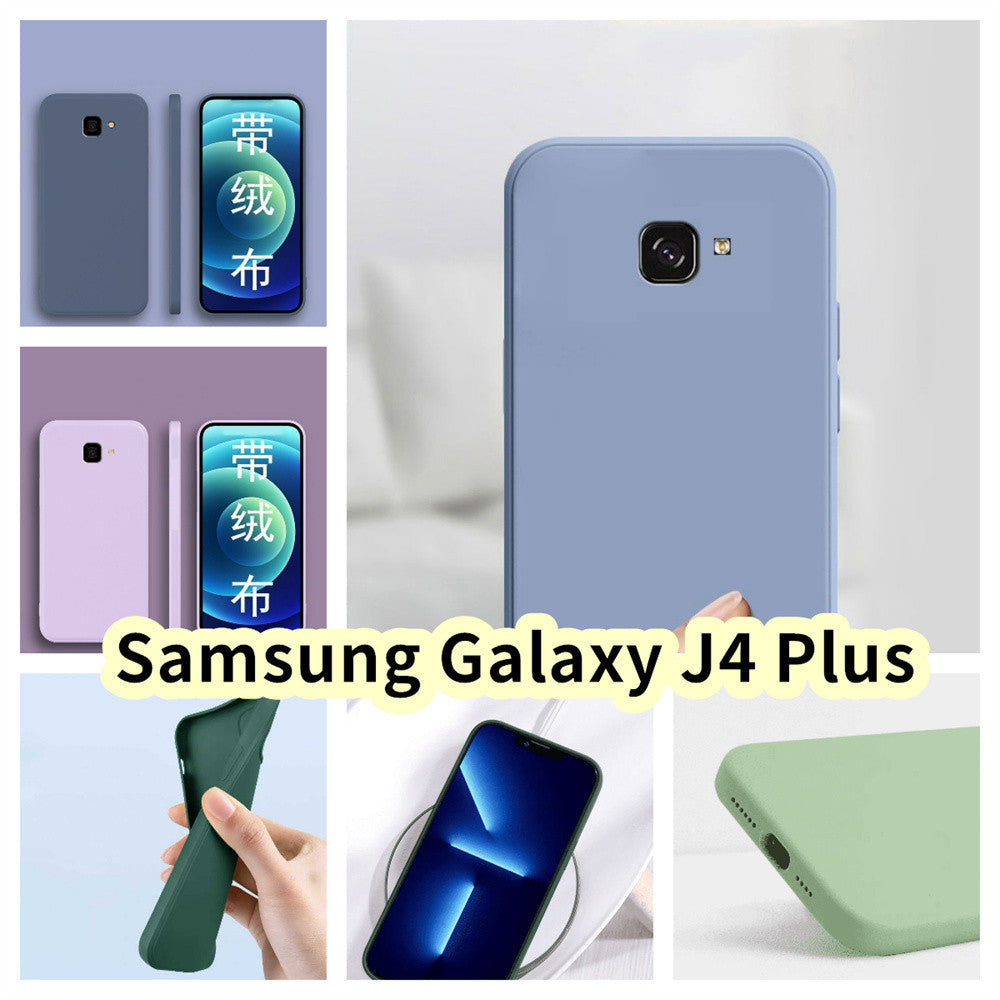 For Samsung Galaxy J4 Plus Cover Drop and wear resistant Silicone Full Case Classic Simple Solid Color Phone Case Cover