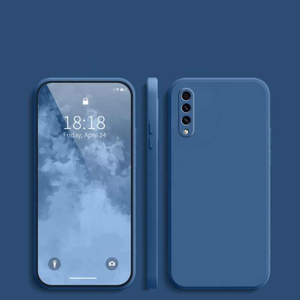 For Samsung Galaxy A50 Cover Drop and wear resistant Silicone Full Case Classic Simple Solid Color Phone Case Cover