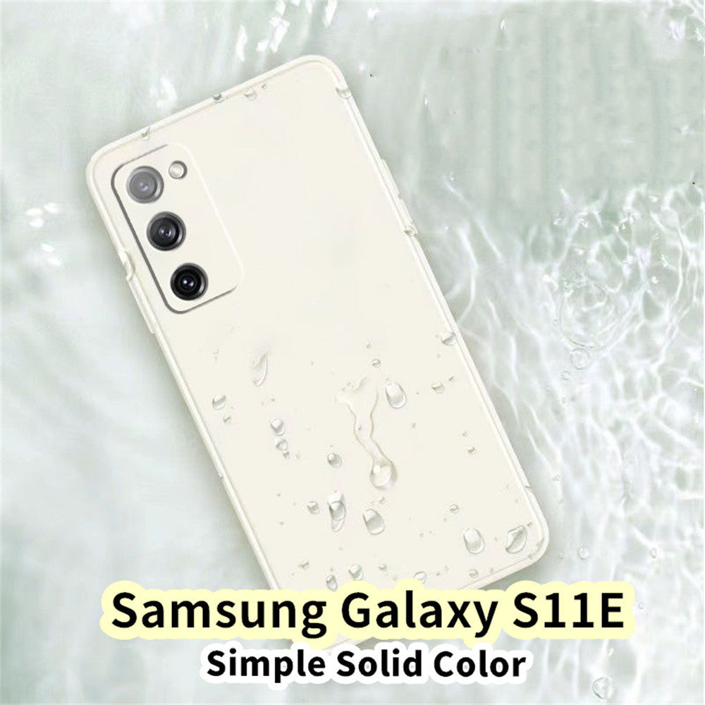 For Samsung Galaxy S11E Cover Drop and wear resistant Silicone Full Case Classic Simple Solid Color Phone Case Cover