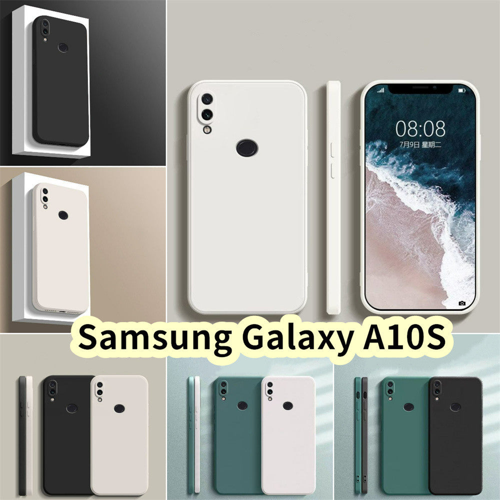 For Samsung Galaxy A10S Cover Drop and wear resistant Silicone Full Case Classic Simple Solid Color Phone Case Cover