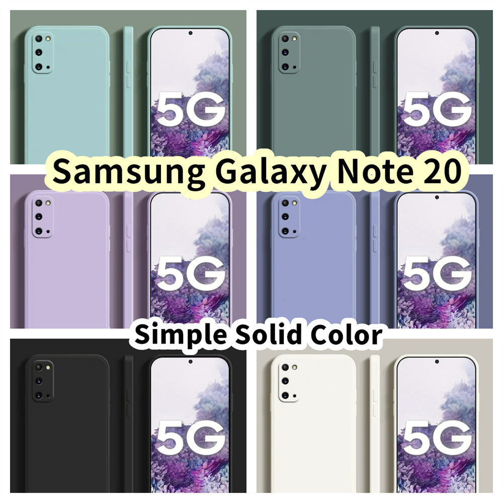 For Samsung Galaxy Note 20 Cover Drop and wear resistant Silicone Full Case Classic Simple Solid Color Phone Case Cover