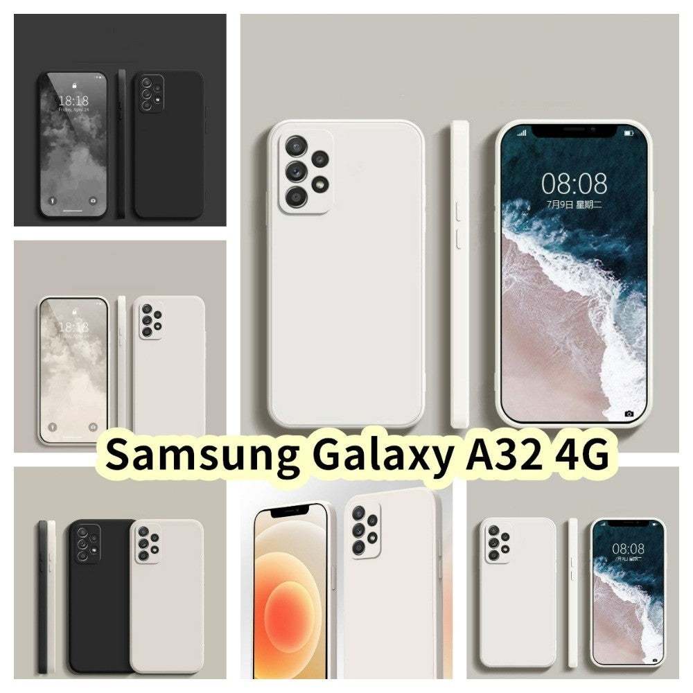 For Samsung Galaxy A32 4G Cover Drop and wear resistant Silicone Full Case Classic Simple Solid Color Phone Case Cover