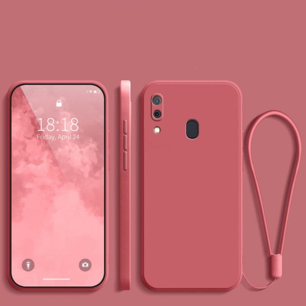 For Samsung Galaxy A30 Cover Drop and wear resistant Silicone Full Case Classic Simple Solid Color Phone Case Cover