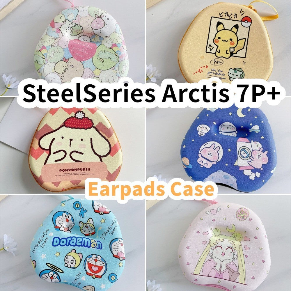 For SteelSeries Arctis 7P+ Headphone Case Cartoon Creative Patterns Headset Earpads Storage Bag Casing Box