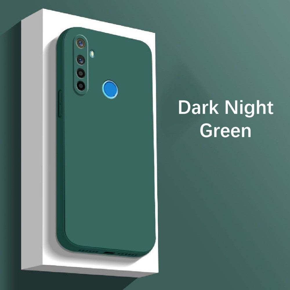 For Realme 5 Cover Drop and wear resistant Silicone Full Case Classic Simple Solid Color Phone Case Cover