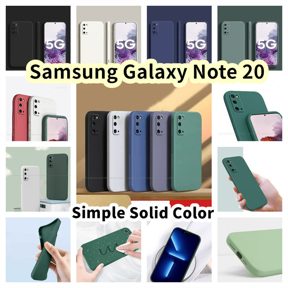 For Samsung Galaxy Note 20 Cover Drop and wear resistant Silicone Full Case Classic Simple Solid Color Phone Case Cover