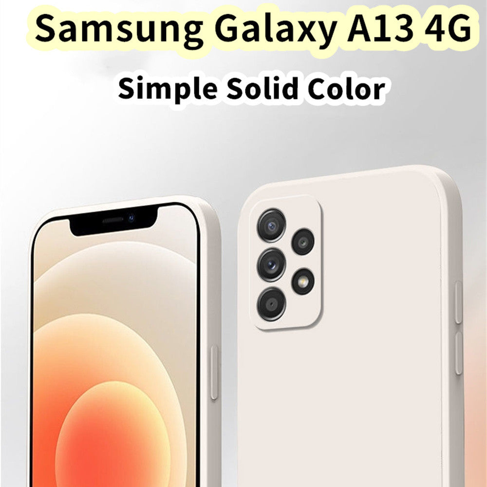 For Samsung Galaxy A13 4G Cover Drop and wear resistant Silicone Full Case Classic Simple Solid Color Phone Case Cover