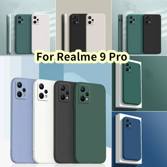 For Realme 9 Pro Cover Drop and wear resistant Silicone Full Case Classic Simple Solid Color Phone Case Cover