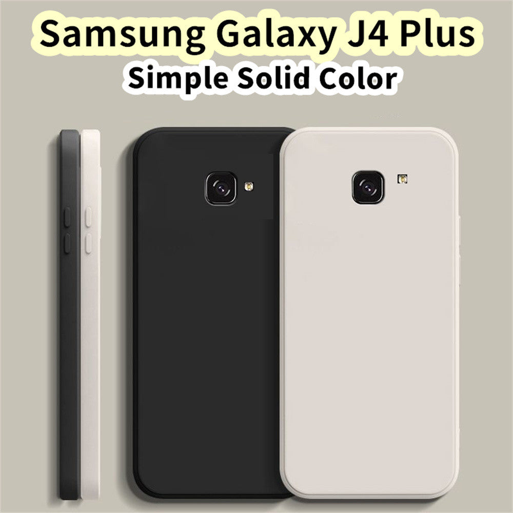 For Samsung Galaxy J4 Plus Cover Drop and wear resistant Silicone Full Case Classic Simple Solid Color Phone Case Cover