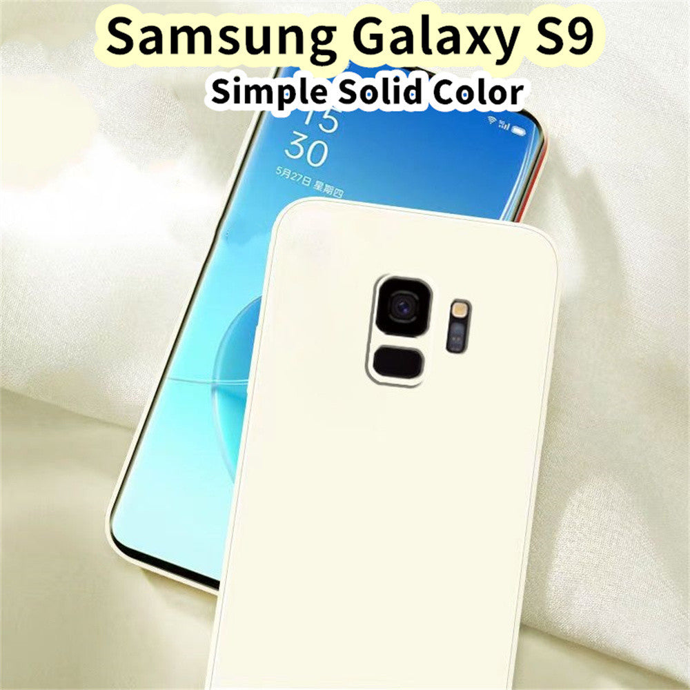 For Samsung Galaxy S9 Cover Drop and wear resistant Silicone Full Case Classic Simple Solid Color Phone Case Cover