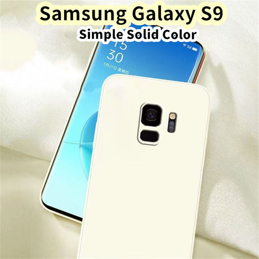 For Samsung Galaxy S9 Cover Drop and wear resistant Silicone Full Case Classic Simple Solid Color Phone Case Cover