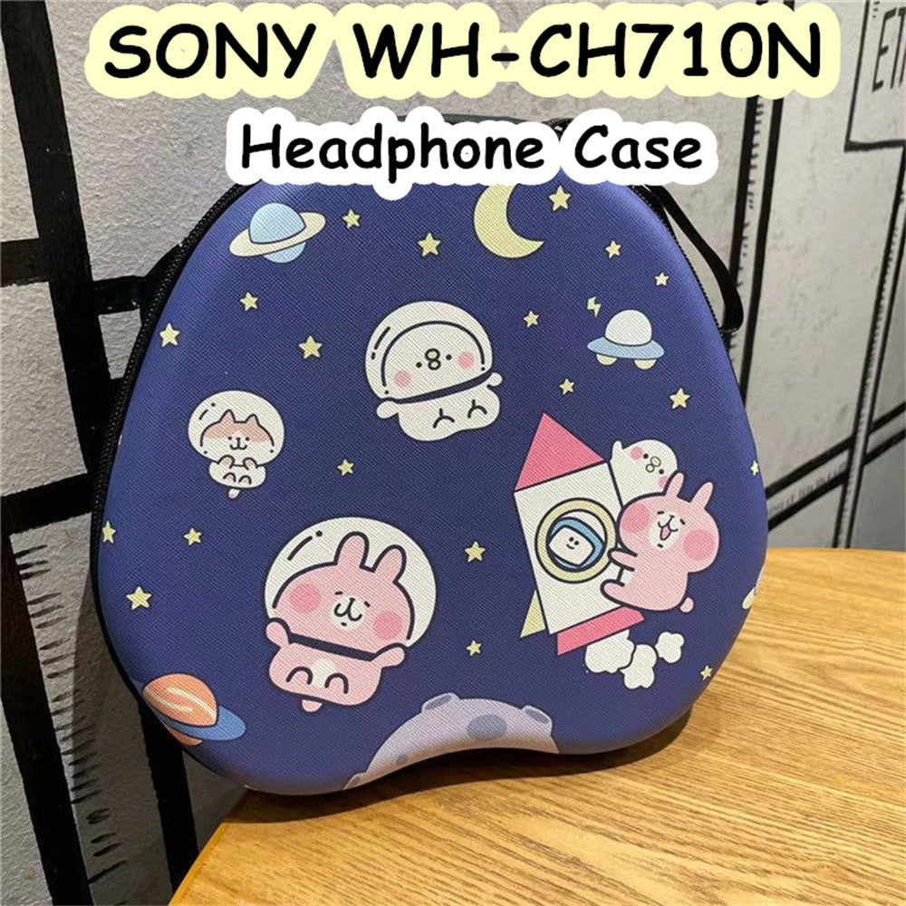 For SONY WH-CH710N Headphone Case Cartoon Creative Patterns Headset Earpads Storage Bag Casing Box