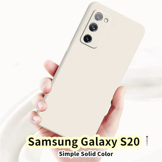 For Samsung Galaxy S20 Cover Drop and wear resistant Silicone Full Case Classic Simple Solid Color Phone Case Cover