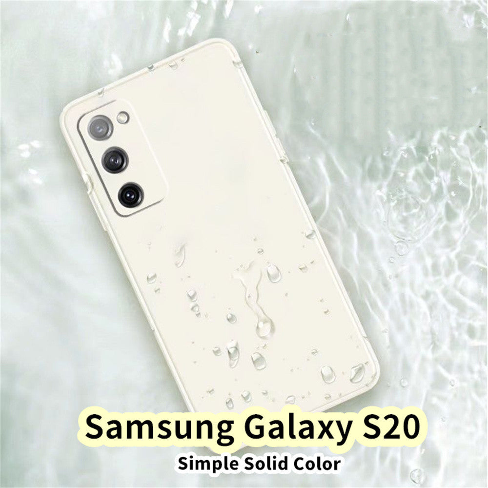 For Samsung Galaxy S20 Cover Drop and wear resistant Silicone Full Case Classic Simple Solid Color Phone Case Cover