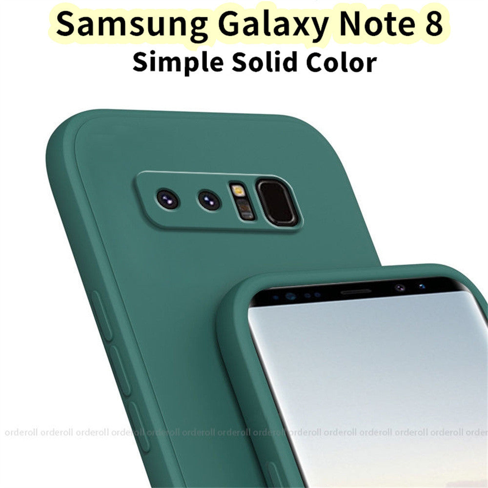 For Samsung Galaxy Note 8 Cover Drop and wear resistant Silicone Full Case Classic Simple Solid Color Phone Case Cover