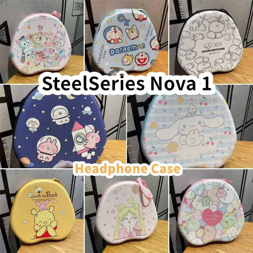 For SteelSeries Nova 1 Headphone Case Cartoon Creative Patterns Headset Earpads Storage Bag Casing Box