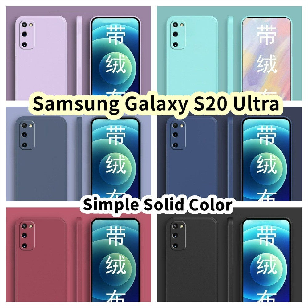 For Samsung Galaxy S20 Ultra Cover Drop and wear resistant Silicone Full Case Classic Simple Solid Color Phone Case Cover