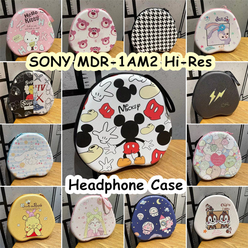 For SONY MDR-1AM2 Hi-Res Headphone Case Cartoon Creative Patterns Headset Earpads Storage Bag Casing Box