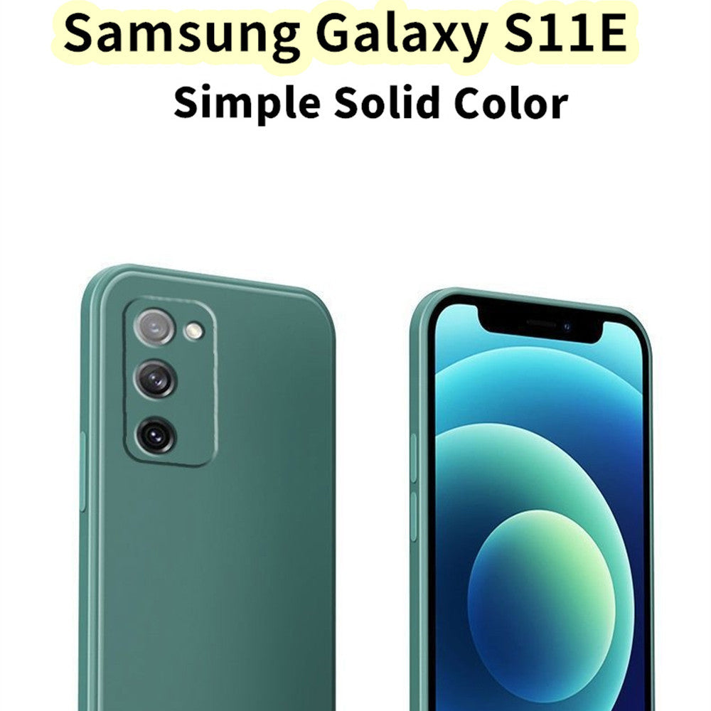 For Samsung Galaxy S11E Cover Drop and wear resistant Silicone Full Case Classic Simple Solid Color Phone Case Cover