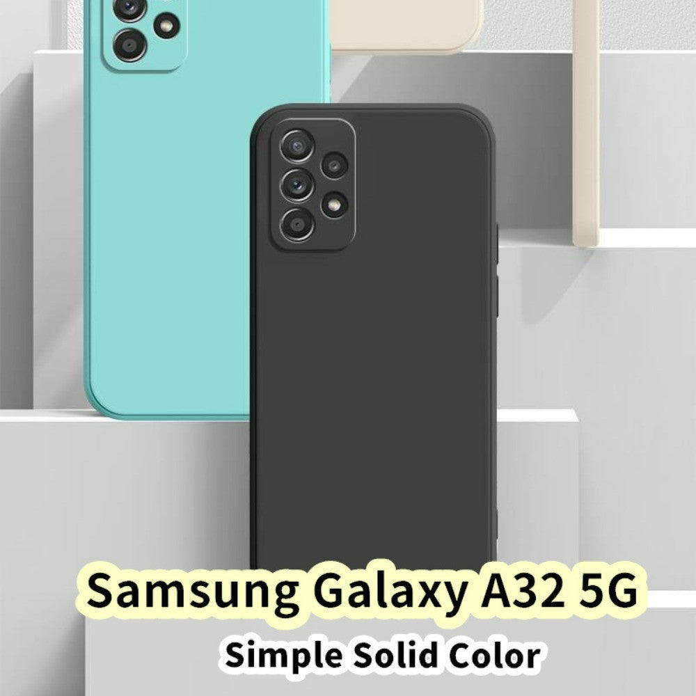 For Samsung Galaxy A32 5G Cover Drop and wear resistant Silicone Full Case Classic Simple Solid Color Phone Case Cover