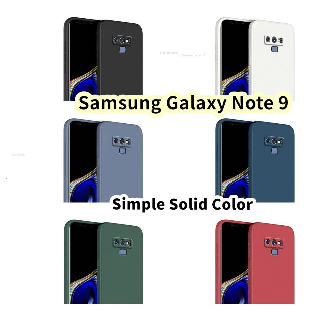 For Samsung Galaxy Note 9 Cover Drop and wear resistant Silicone Full Case Classic Simple Solid Color Phone Case Cover