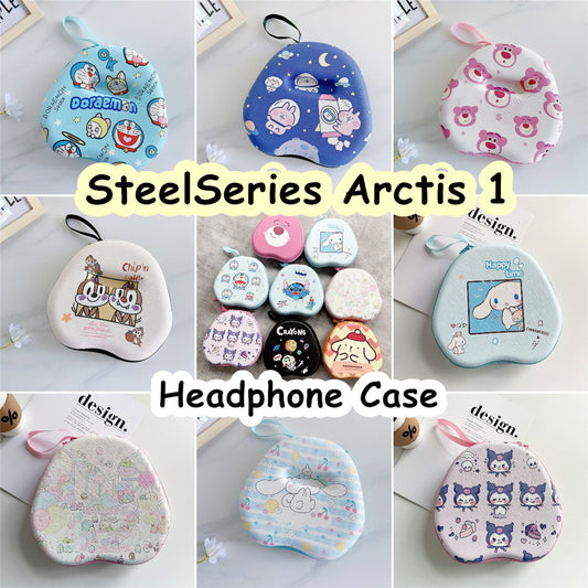 For SteelSeries Arctis 1 Headphone Case Cartoon Creative Patterns Headset Earpads Storage Bag Casing Box