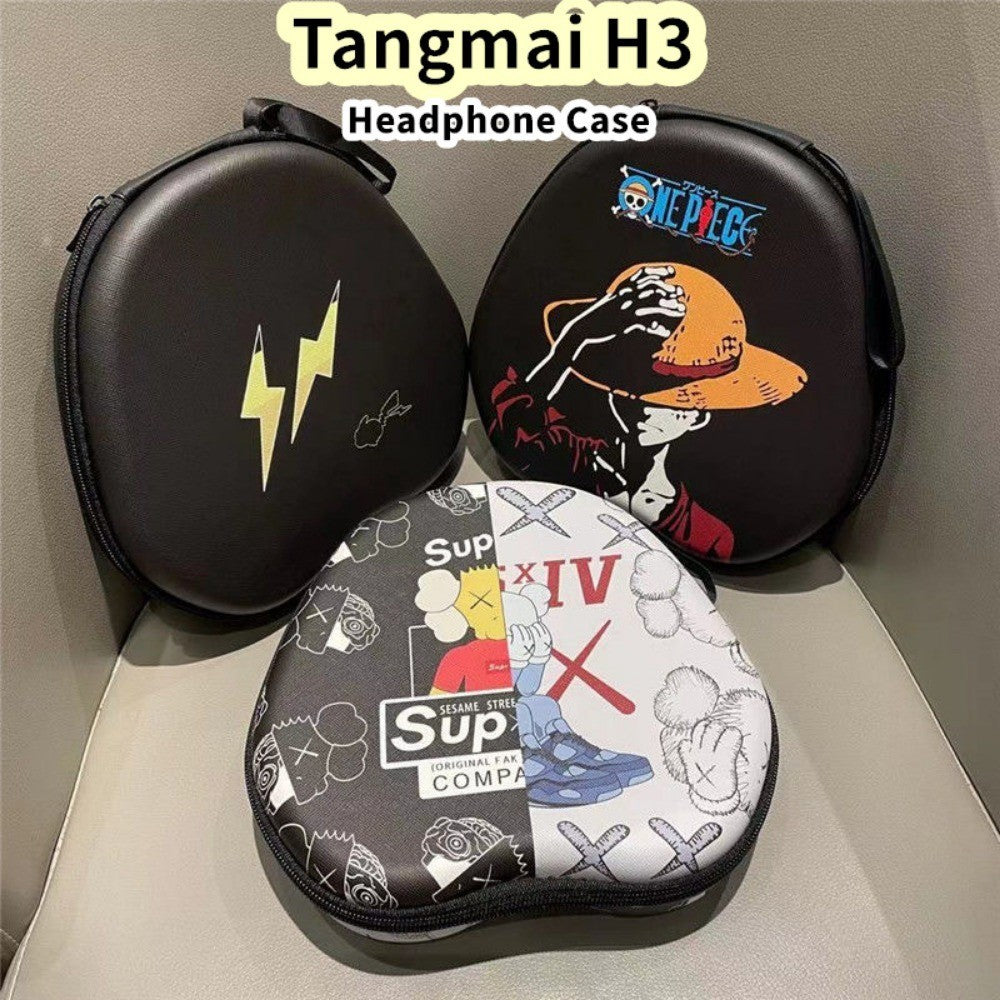 For Tangmai H3 Headphone Case Cartoon Creative Patterns Headset Earpads Storage Bag Casing Box