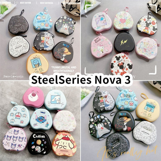 For SteelSeries Nova 3 Headphone Case Cartoon Creative Patterns Headset Earpads Storage Bag Casing Box