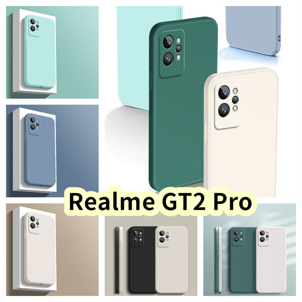 For Realme GT2 Pro Cover Drop and wear resistant Silicone Full Case Classic Simple Solid Color Phone Case Cover