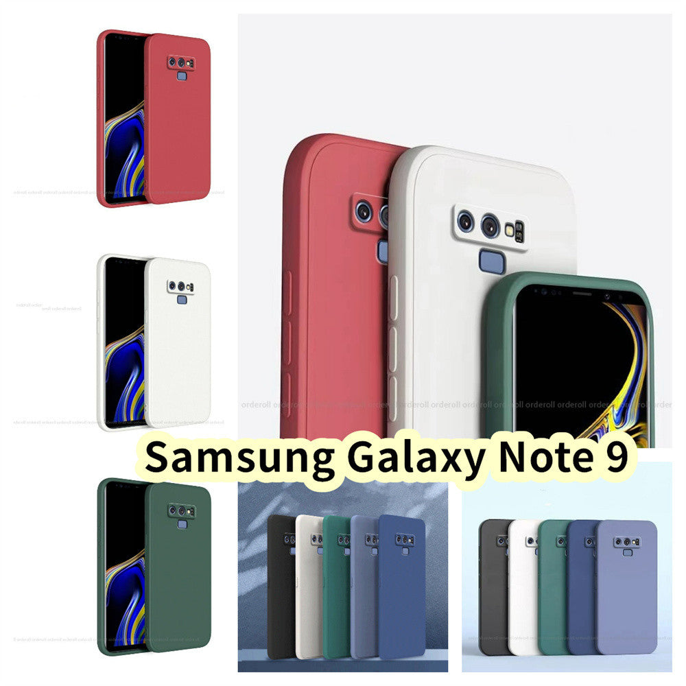 For Samsung Galaxy Note 9 Cover Drop and wear resistant Silicone Full Case Classic Simple Solid Color Phone Case Cover