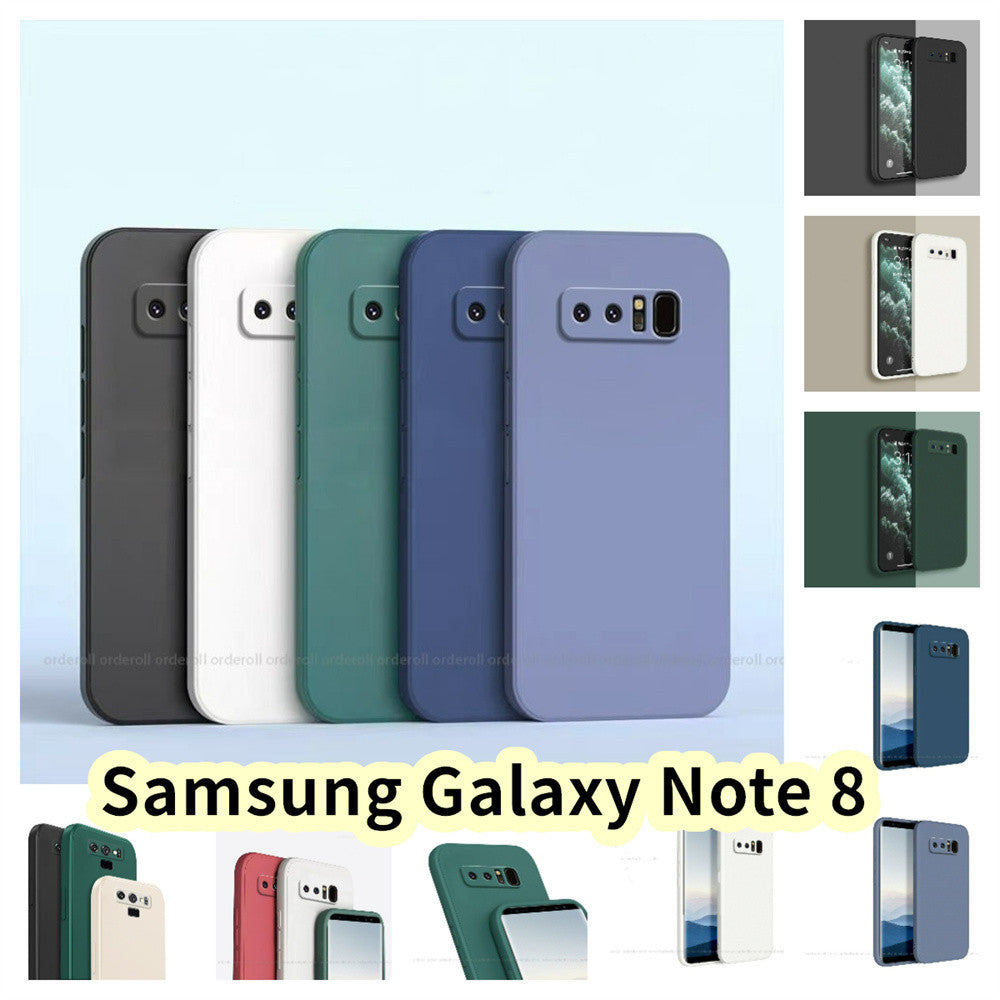 For Samsung Galaxy Note 8 Cover Drop and wear resistant Silicone Full Case Classic Simple Solid Color Phone Case Cover